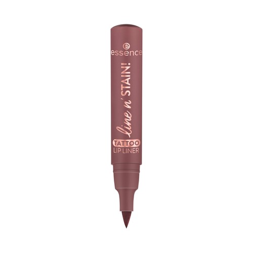 ESSENCE Line n´stain! tono 03 Make a mauve, malva oscuro Delineador de labios líquido de larga duración.