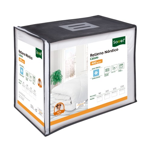 Relleno nórdico para cama de 150cm, 400g/m², SAVEL.