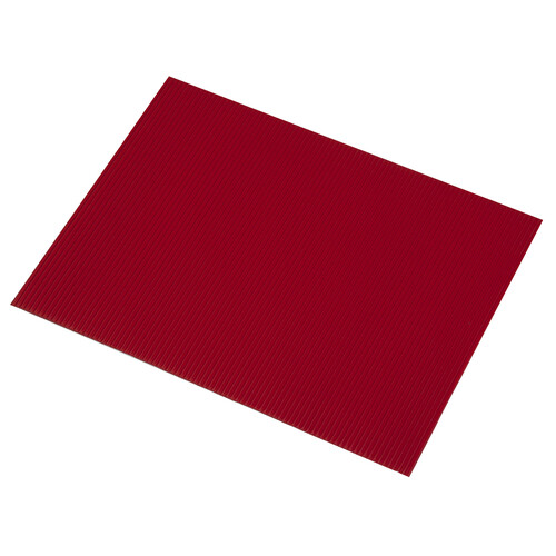 Cartulina con una cara ondulada. 50 x 65 cm. 328 g/m². Color resistente. Ideal para trabajar en volumen. Color Rojo, SADIPAL.