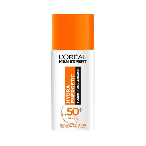 L´ORÉAL PARIS Men expert hyda energetic Fluido ultraligero no graso de uso diario con FPS 50+ 50 ml.