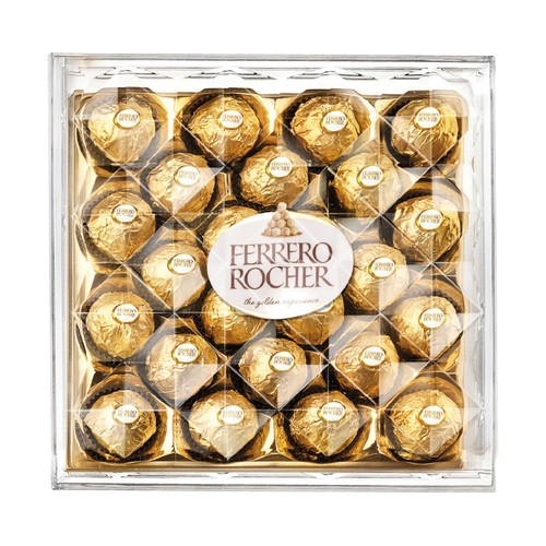 FERRERO ROCHER Bombones crujientes de chocolate y avellanas 300 g.