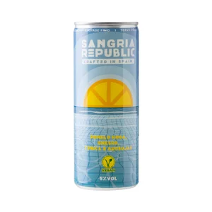 REPUBLIC Sangría ecológica con un toque de pomelo rosa, enebro y tónica lata 25 cl.