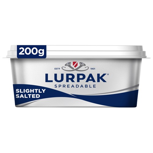 LURPAK Materia grasa (78%) fácil de untar, ligeramente salada tarrina 200 g.