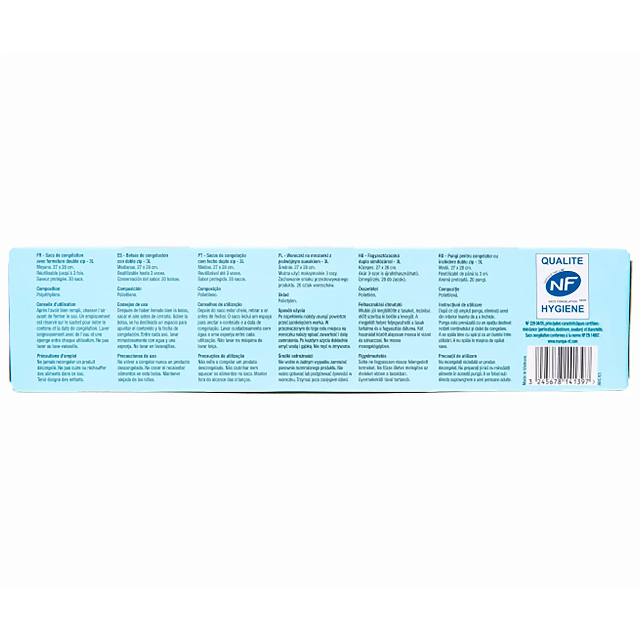 PRODUCTO ALCAMPO Bolsas de congelación con zip mediana 20 uds.