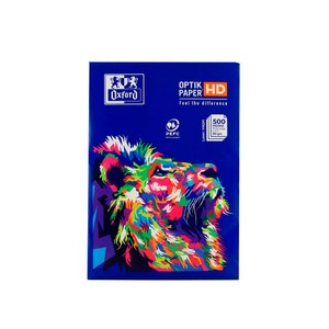 Imagen de Folios Oxford Paquete 500 Hojas Optik Paper Hd A4. Resmillería en blanco.
