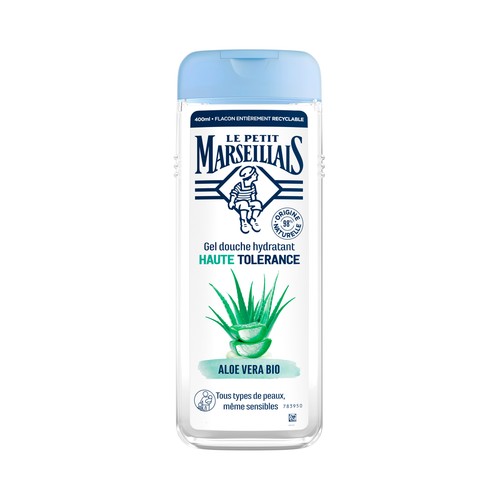 LE PETIT MARSELLAIS Gel para baño o ducha calmante con aloe vera, para bebés y pieles sensibles 400 ml.