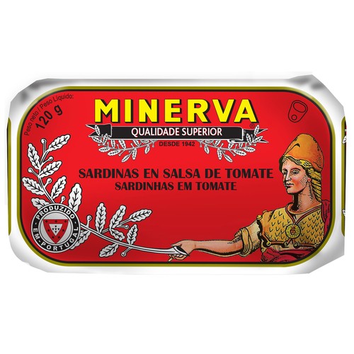 MINERVA Sardinas en salsa de tomate 120 g.