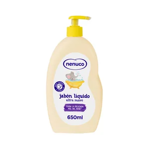 NENUCO Jabón líquido ultra suave para el cuerpo y el cabello de nuestro bebé 650 ml.