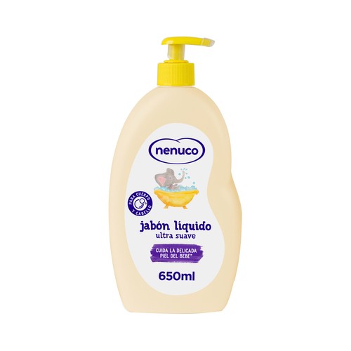 NENUCO Jabón líquido ultra suave para el cuerpo y el cabello de nuestro bebé 650 ml.