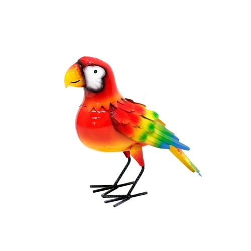 Figura de loro de metal  altura 31 cm, GARDENSTAR.