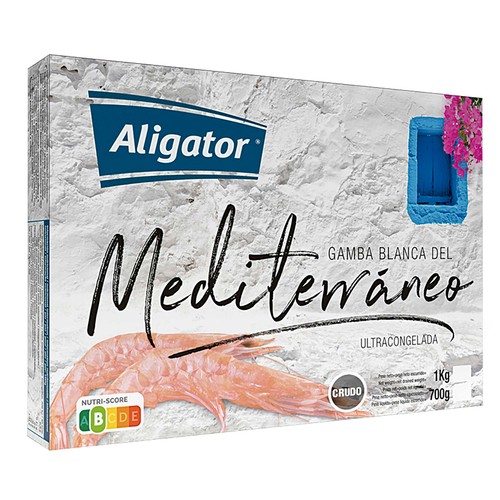 ALIGATOR Gamba blanca cruda entera 1 kg.