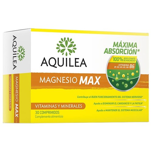 AQUILEA Complemento nutricional a base de Magnesio, vitaminas y minerales AQUILEA Magnesio max 30 uds.