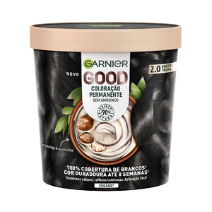 Imagen de GARNIER Coloracion permanente sin amoniaco, tono 2.0 Negro trufa GARNIER Good.