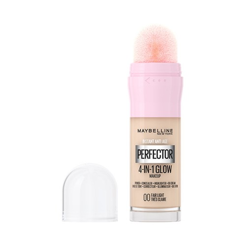 MAYBELLINE Instant perfector glow 4 en 1 tono 00 Fair light. Base de maquillaje con acabado natural.