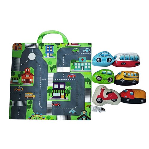 Playset Ciudad 2 En 1 Manta Bolso 6 Figuras (60X30Cm)