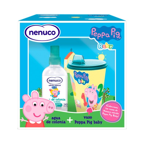 NENUCO Agua de colonia con fragancia original y vaporizador en spray NENUCO Peppa pig baby 240 ml.