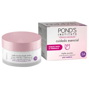 POND"S Cuidado esencial Crema de día y noche hidratante, triple acción, para pieles maduras 50 ml.