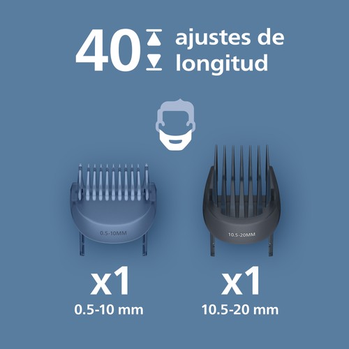 Barbero PHILIPS BT3620/15, uso seco y humedo, con cable/sin cable, autonomía de 70 min