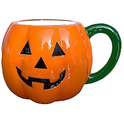 Taza 35cl loza, en 3D forma calabaza. ACTUEL