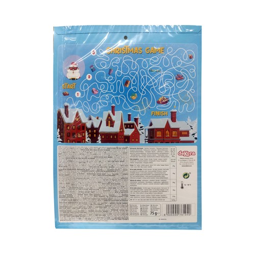 DEKORA Calendario de adviento con figuritas de chocolate con leche 75 g.