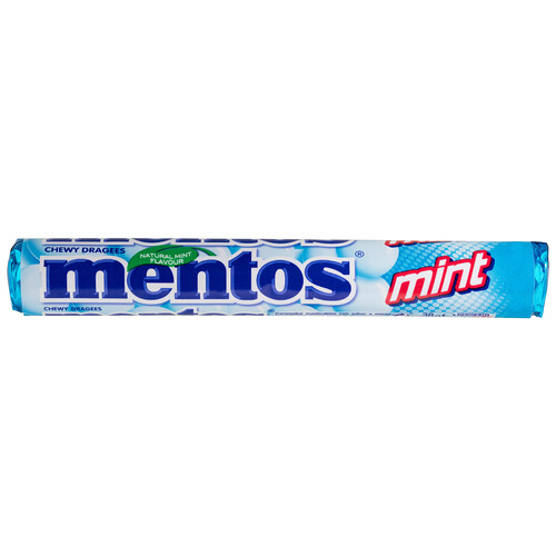 MENTOS Roll de caramelos masticables de menta, con ingredientes naturales MENTOS 3 x 38 g.