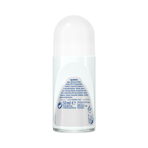 NIVEA Desodorante roll on para mujer con protección anti transpirante y anti bacteriana hasta 72 horas NIVEA Dry fresh 50 ml.