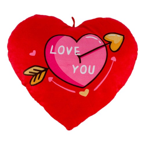 Cojín peluche corazón Lovy  32cm, ideal para San Valentín, modelos surtidos, CREACIONES LLOPIS