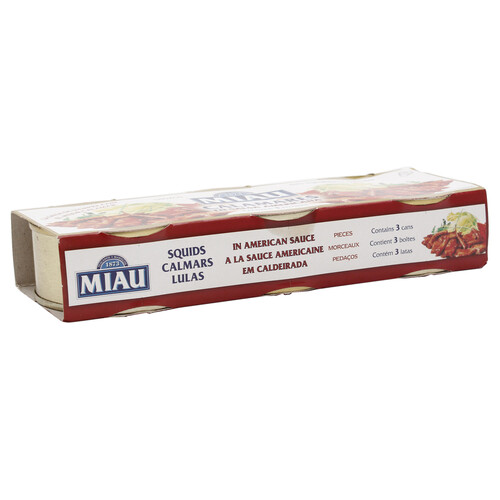 MIAU Calamares en salsa americana (Trozos) MIAU 3 x 51 g.