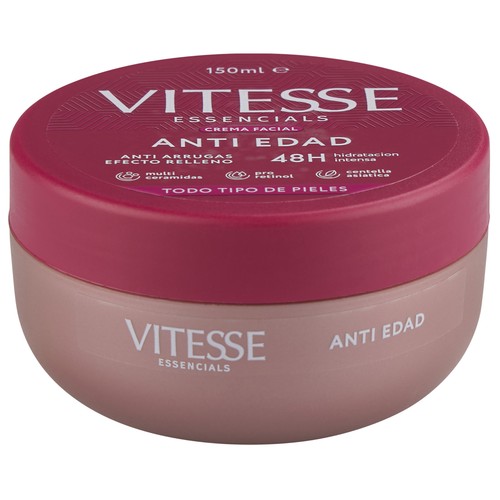 VITESSE Essencials Crema facial antiedad intensiva, para todo tipo de pieles 150 ml.