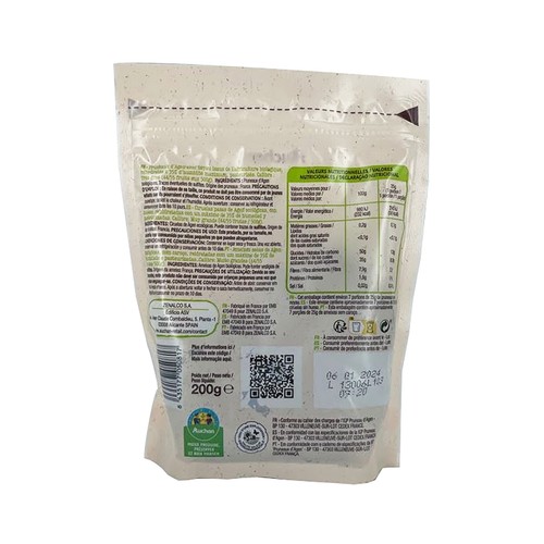 ALCAMPO ECOLÓGICO Ciruelas de Agen con hueso tiernas 200 g.