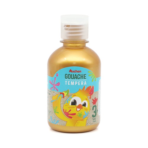 Botella gouache 250ml oro chicky, AUCHAN.