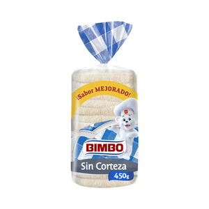 Imagen de BIMBO Pan de molde blanco sin corteza 450 g.
