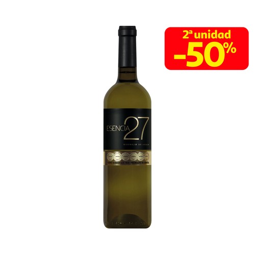 Vino blanco semidulce de aguja natural con IGP Vino de la Tierra de Castilla y León ESENCIA 27 botella de 75 cl.