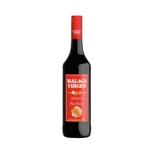 MALAGA VIRGEN  Vino de licor dulce, elaborado con uvas de la variedad Pedro Ximenez botella de 75 cl.