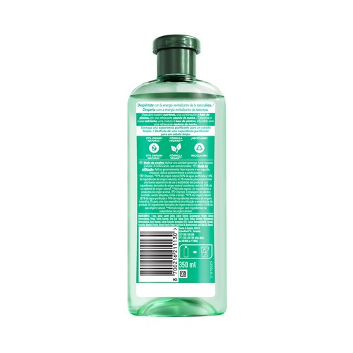 HERBAL ESSENCES Champú purificante con aroma a menta, para todo tipo de cabellos 350 ml.