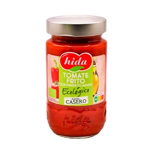 HIDA Tomate frito ecológico con pimiento asado 350 g.