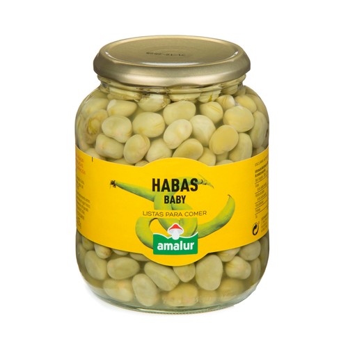 AMALUR Habas baby frasco de 425 g.