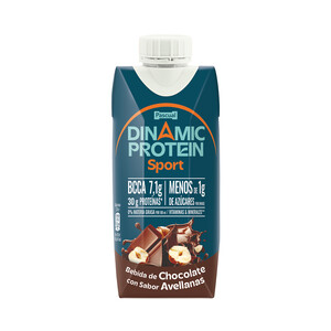 Imagen de PASCUAL Dinamic protein sport Bebida de chocolate con sabor a avellanas y alto contenido en proteínas (30 g.) 330 ml.