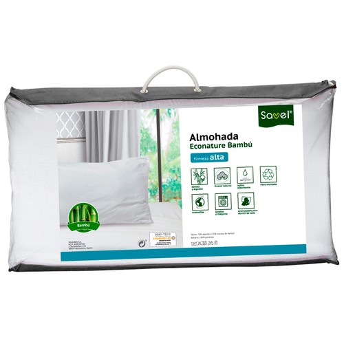Almohada de fibra 70cm, firmeza alta, SAVEL.