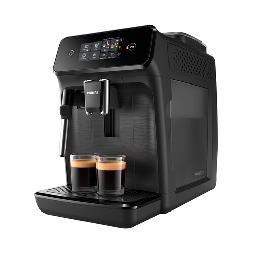 Cafetera espresso superautomática PHILIPS EP1220/00, café en grano y molido, molinillo, capacidad 1,8L, espumador.