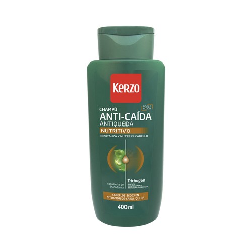 KERZO Champú nutritivo anti-caida,, para cabellos secos en situación de caida 400 ml.