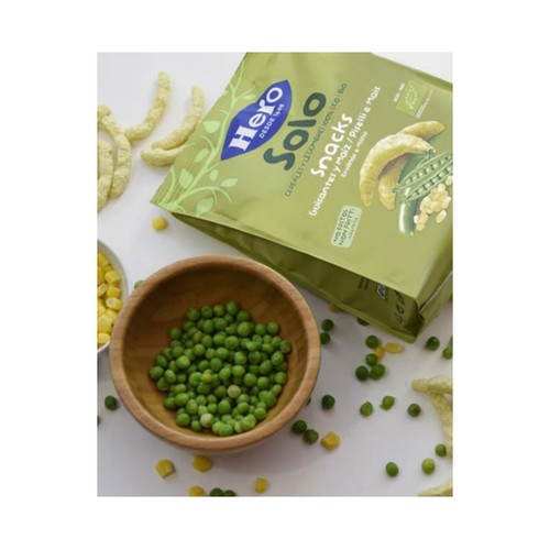 HERO Solo bio Snacks de guisantes y maíz de origen 100% ecológicos, a partir de 10 meses 40 g.
