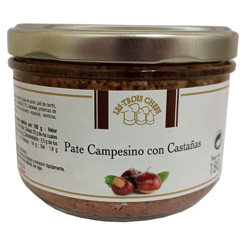 LES TROIS CHEFS Paté campesino con castañas 180 gr.