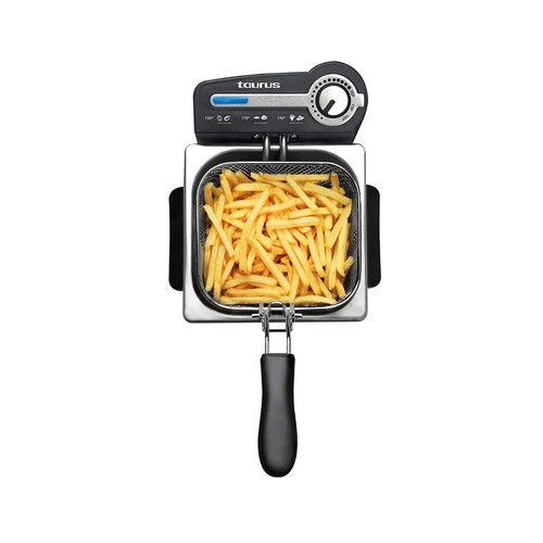 Freidora acero inoxidable TAURUS Professional 2 plus, 1700W, capacidad 2L