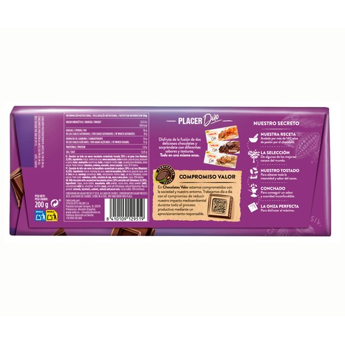 VALOR Chocolate con leche macadamia