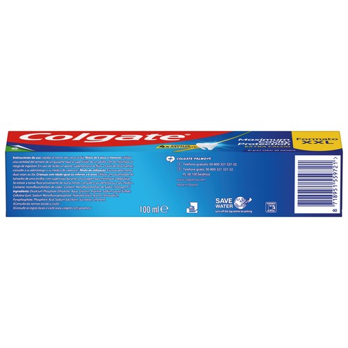COLGATE Maximum caries protection Pasta de dientes con flúor, calcio y protección frente a las caries con sabor a menta 100 ml.