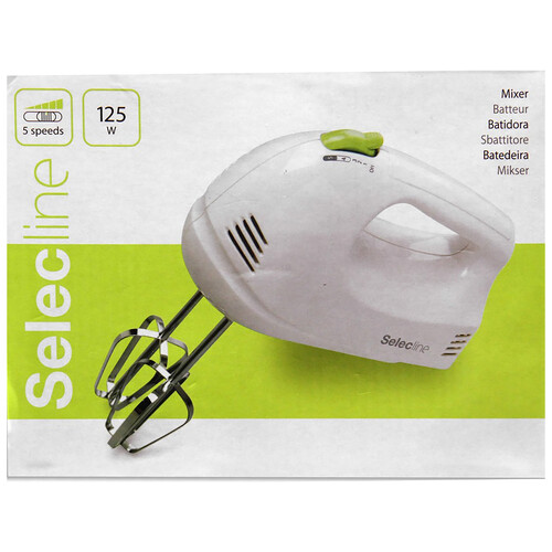 Batidora amasadora de varillas SELECLINE HM816, 150W, 5 velocidades.