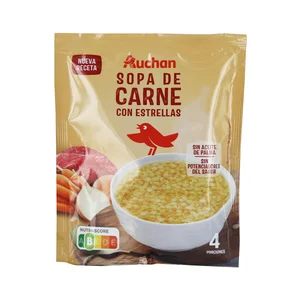 PRODUCTO ALCAMPO Sopa de carne con estrellitas sobre de 80 g.