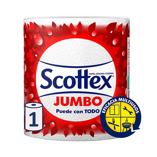 Papel de cocina jumbo SCOTTEX 88 metros