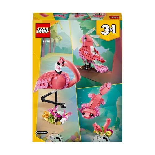 LEGO Creator Fauna Salvaje: Flamenco Rosa 31170, 288 piezas, +8 años.